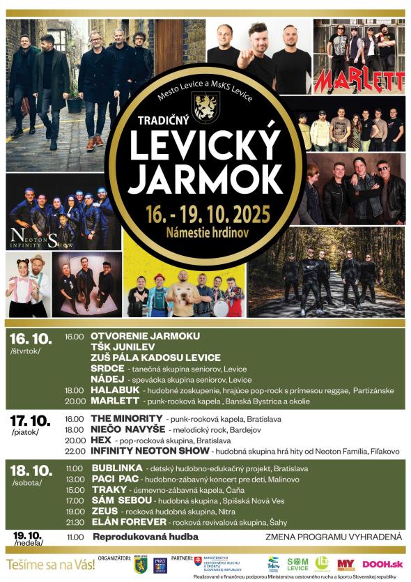 Levický jarmok program 2025
