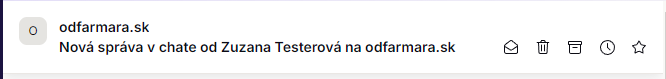 Notifikácia na email