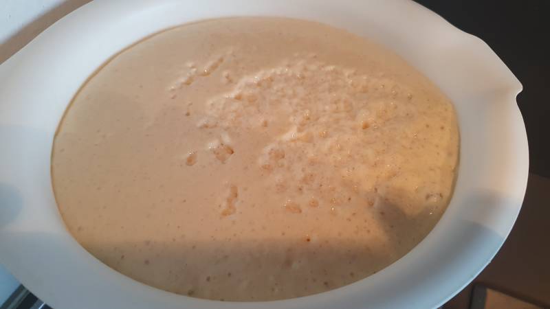 Vykysnute cesto na lievance