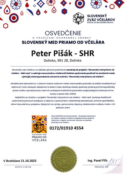 Agátový včelí med priamo od registrovaného včelára - SVETLÝ