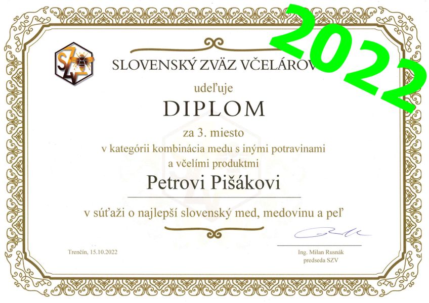 Agátový včelí med s výrezom medového plástu